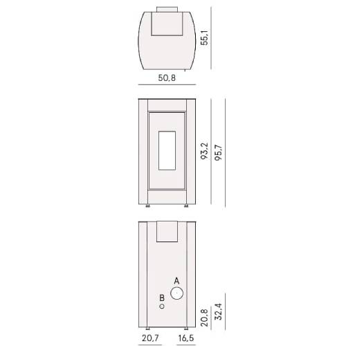 Pelletkachel Cadel KRISS3 8,5 | 8,6 kW