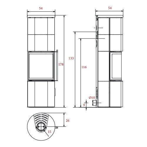 Voorbeeld: Houtkachel Koppe Nexus XL 7 kW