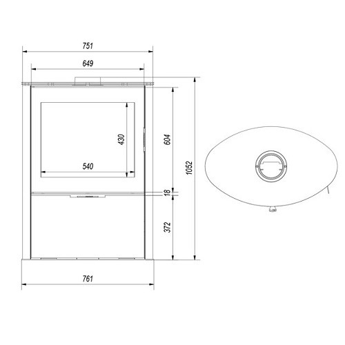 Voorbeeld: Houtkachel Fram Florence 5,5 kW