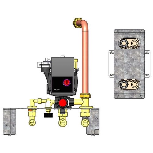 Kachel toebehoor Edilkamin - KIT R2 met sanitair warm water (Laguna2 P18 /24/29)