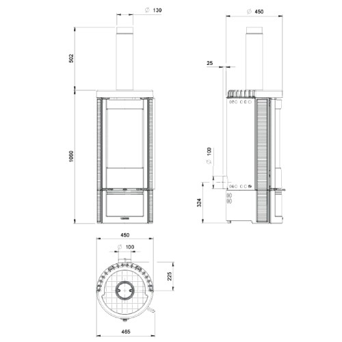 Voorbeeld: Houtkachel La Nordica Marlena 5.0 | 7,5 kW