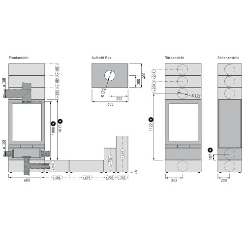 Voorbeeld: Houtkachel Skantherm Brennkammer Elements 603 Tunnel 10kW