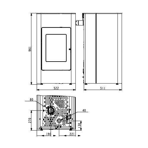 Voorbeeld: Pelletkachel Haas & Sohn HSP 2.cube 8,6 kW