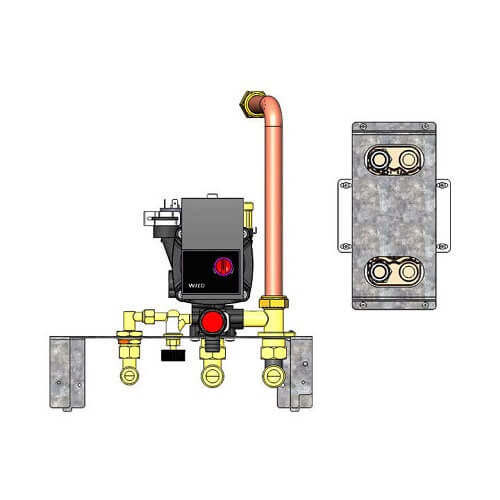 Kachel toebehoor Edilkamin - Kit R2 zonder sanitair warm water met systeemscheiding