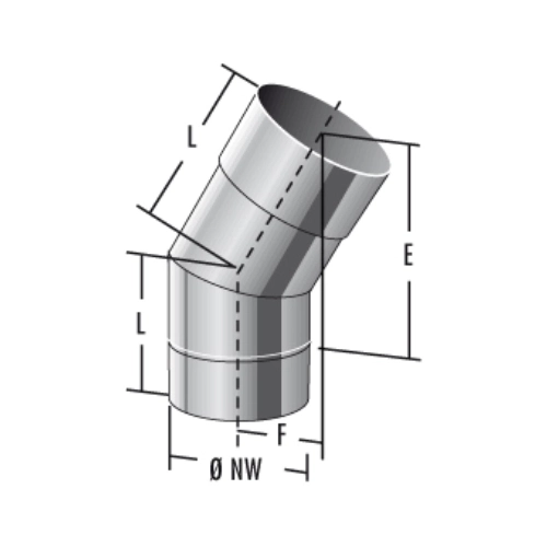 Bocht 30° - enkelwandig - Raab EW-FU