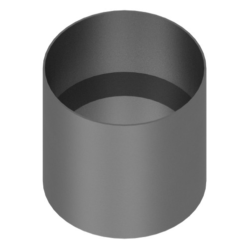 Kachelpijp - Lengte element 150 mm met condensaat ring (zonder zuigtrek) - grijs - Tecnovis Tec-Stahl