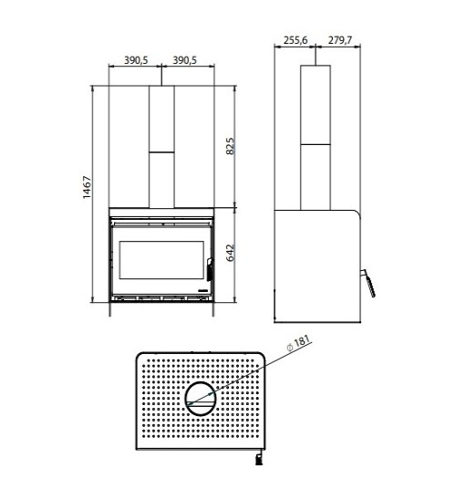 Voorbeeld: Houtkachel Palazzetti Asia 80 | 12,4 kW