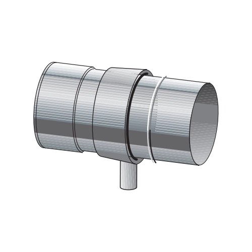 Pijp met condensafvoer - enkelwandig - Raab EW-FU