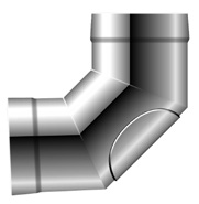 Bocht 87° (90°) met reiniging - dubbelwandig - Schräder Future DW