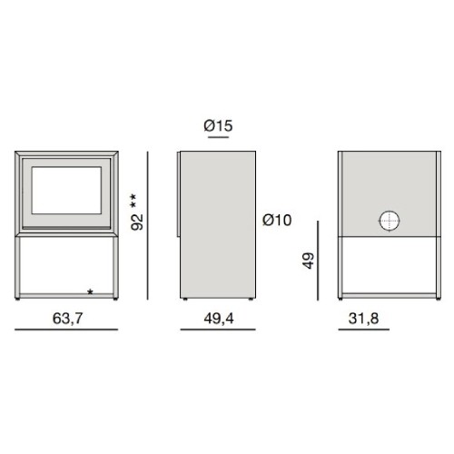 Voorbeeld: Houtkachel MCZ STEEL Case 60 | 6,6 kW