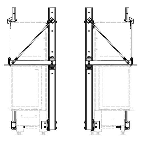 Kachel toebehoor Schmid - Steunframe systeem met draagframe voor Ekko 34(34) h