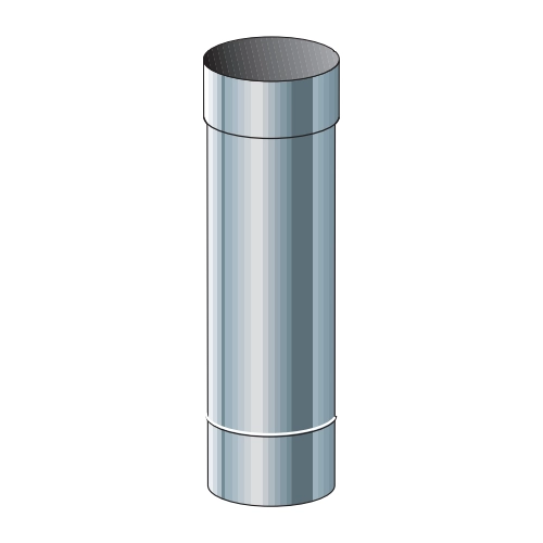 Buiselement 1000 mm met afvoerlussen - enkelwandig - Raab EW-FU