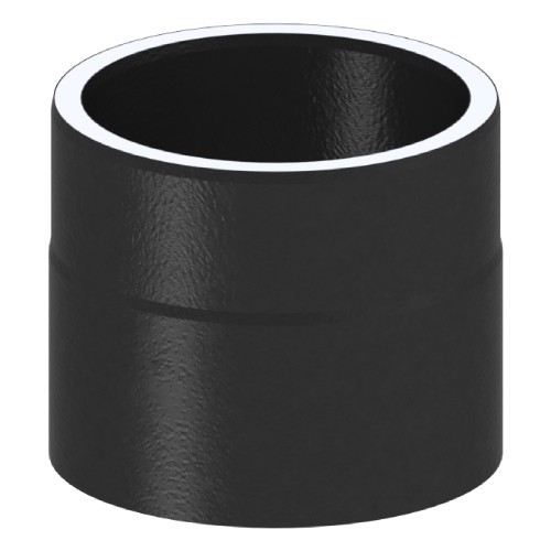 Kachelpijp - dubbelwandig - Lengte element 150 mm zwart - Tecnovis TEC-Protect