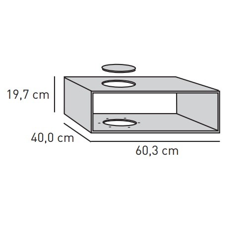 Kachel toebehoor Skantherm - Technologiebox, breedte 60,3 cm voor, Elementen (2.0, 400)