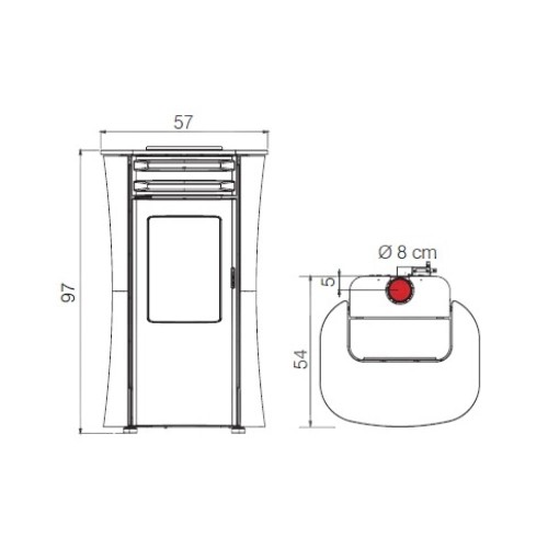 Voorbeeld: Pelletkachel Edilkamin Dania Air Tight 6 kW