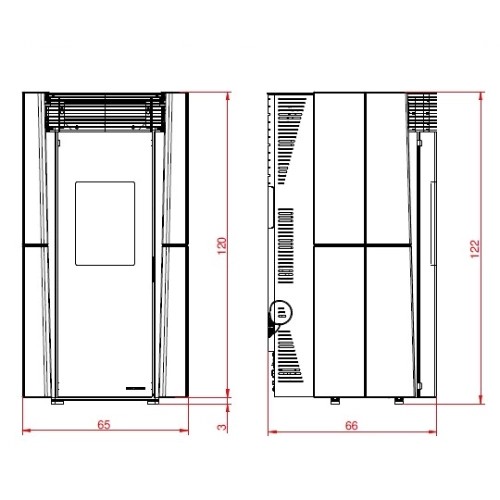 Voorbeeld: Pelletkachel Palazzetti Ecofire Lilibet TC 9 US Pro 2 | 9,3 kW