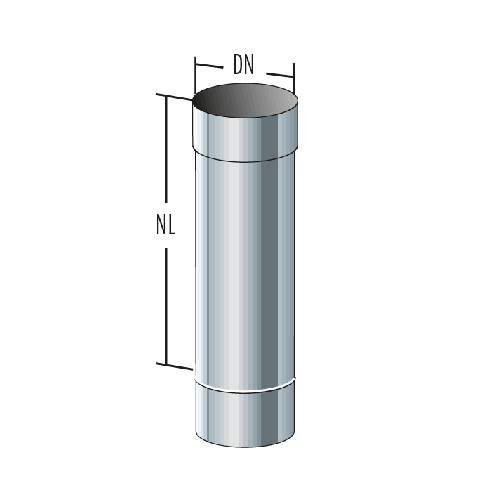 Rohrelement 1000 mm mit Doppelmuffe - einwandig - Raab EW-FU