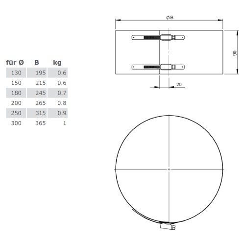 Voorbeeld: Klemband (reserveonderdeel) voor Tecnovis TEC-DW-Design