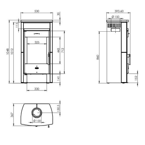 Voorbeeld: Houtkachel Fireplace Budapest 6 kW