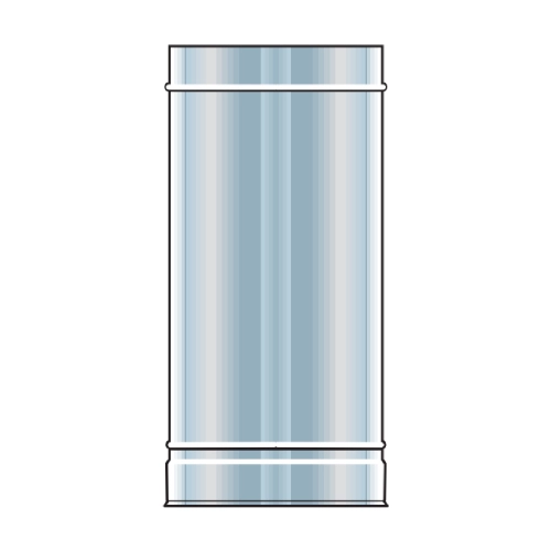 Rookkanaal element 1000 mm - dubbelwandig - Raab DW-FU