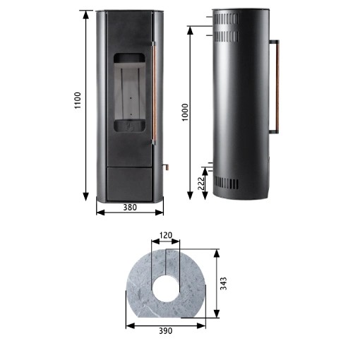 Voorbeeld: Houtkachel Novaline Picco Pro 4 kW