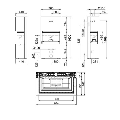 Voorbeeld: Houtkachel Spartherm Saphir 7,5 kW