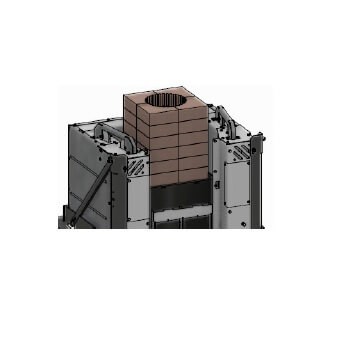 Kachel toebehoor Cera Design - Warmteopslagsteen voor KLC, rookgasafvoer (boven)