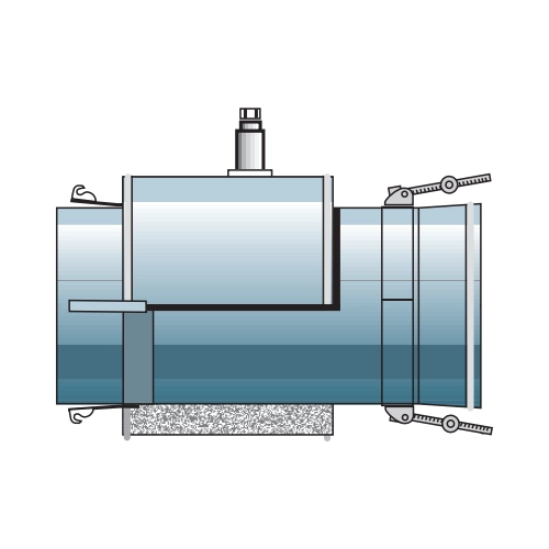 V-Rookkanaal element met meetopening (drukdicht voor aansluitleiding) - dubbelwandig - Raab DW-Alkon