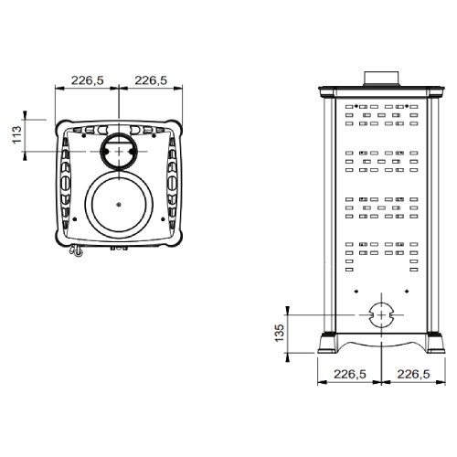 Voorbeeld: Houtkachel La Nordica Emiliana - Steel 6,5 kW