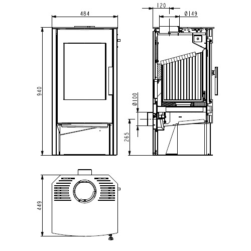 Voorbeeld: Houtkachel Haas & Sohn ROSENHEIM easy 6 kW