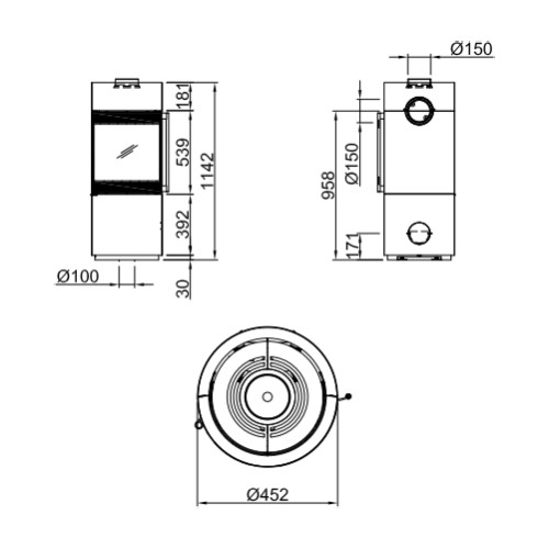 Voorbeeld: Houtkachel Spartherm Passo XS 5,9 kW