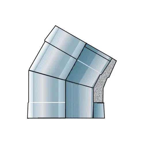 Bocht 30° - dubbelwandig - Raab DW-Alkon