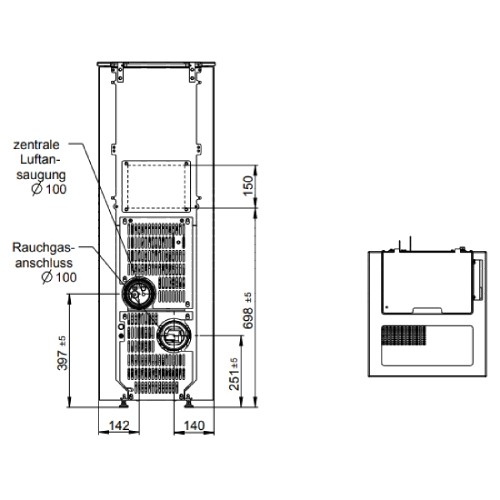 Voorbeeld: Pelletkachel Wodtke family.nrg air+ 6/8 kW