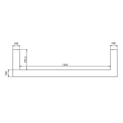 Gashaard toebehoor DRU - Inbouwframe voor Metro 130XT/3 RCH (8-zijdig, B = 100 mm)